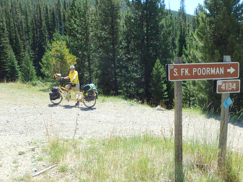 GDMBR: we have intersected with the forest road that comes from Stemple Pass.